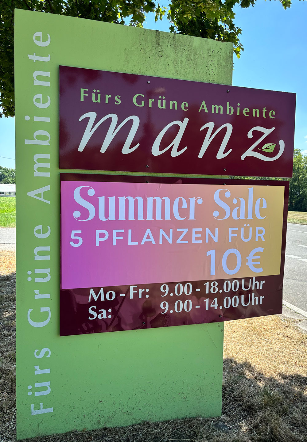 Sommer Sale bei Gärtnerei Manz
